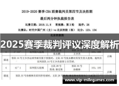 2025赛季裁判评议深度解析 2025赛季裁判评议深度解析